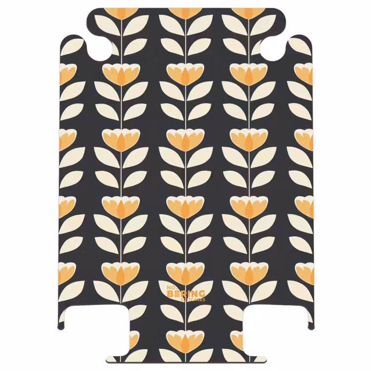 CaseSwap - Retro - Fleur - Noir - Jaune ocre — 1