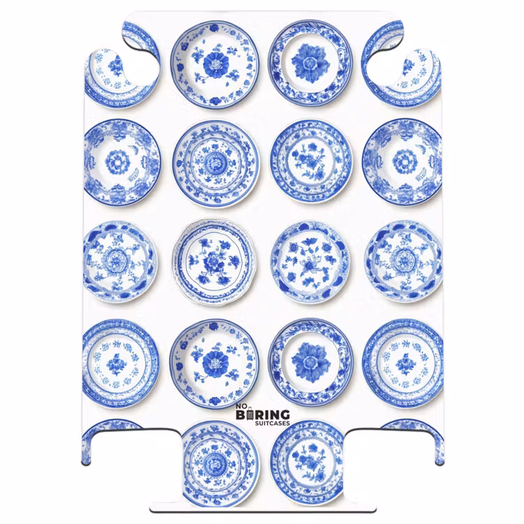 CaseSwap™ - Assiettes - Fleurs - Motif - Bleu — 1