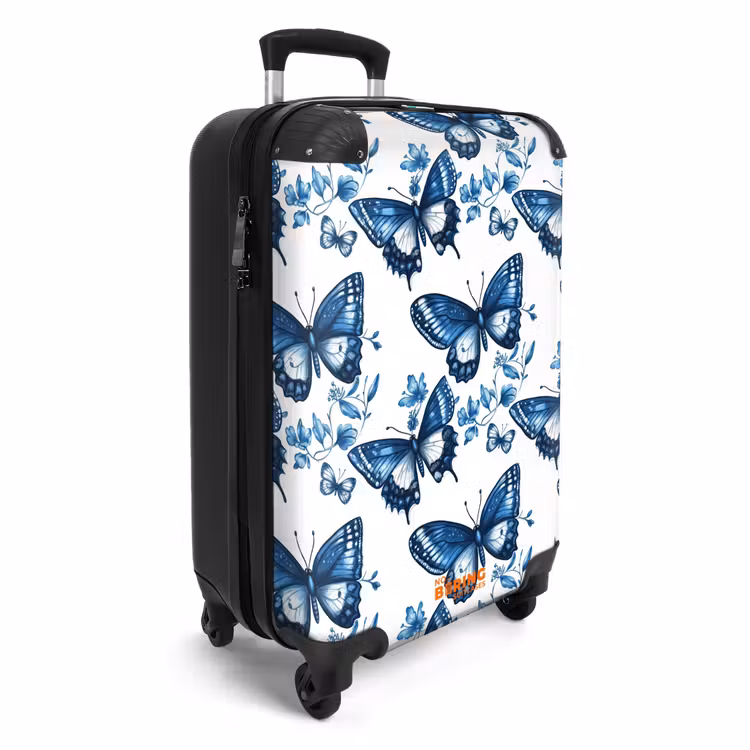 CaseSwap - Bleu - Papillons - Fleurs - Blanc — 2