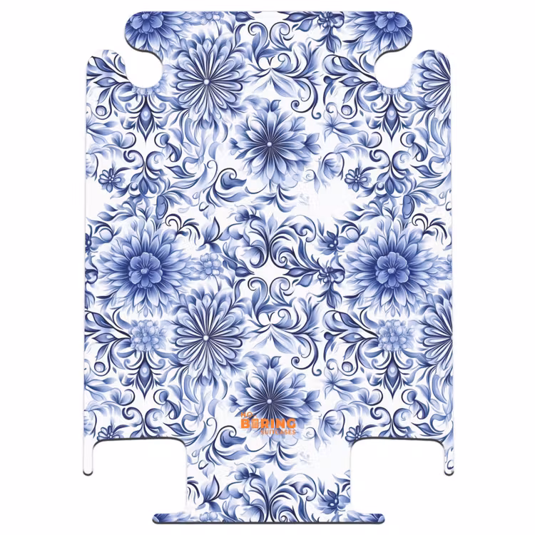 CaseSwap™ - Fleurs - Bleu - Motif - Blanc — 1