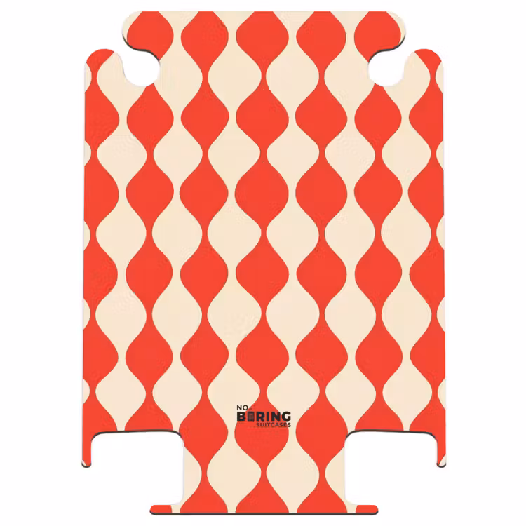 CaseSwap - Motif ondulé - Rétro - Rouge - Beige — 1