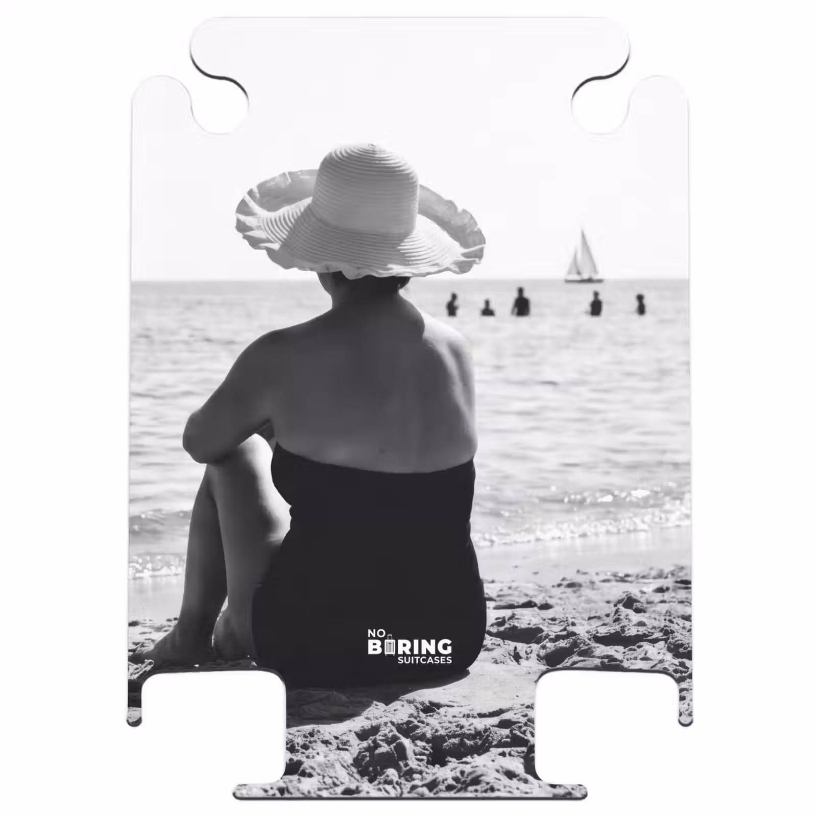 CaseSwap™ - Chapeau de soleil - Plage - Noir - Blanc — 1