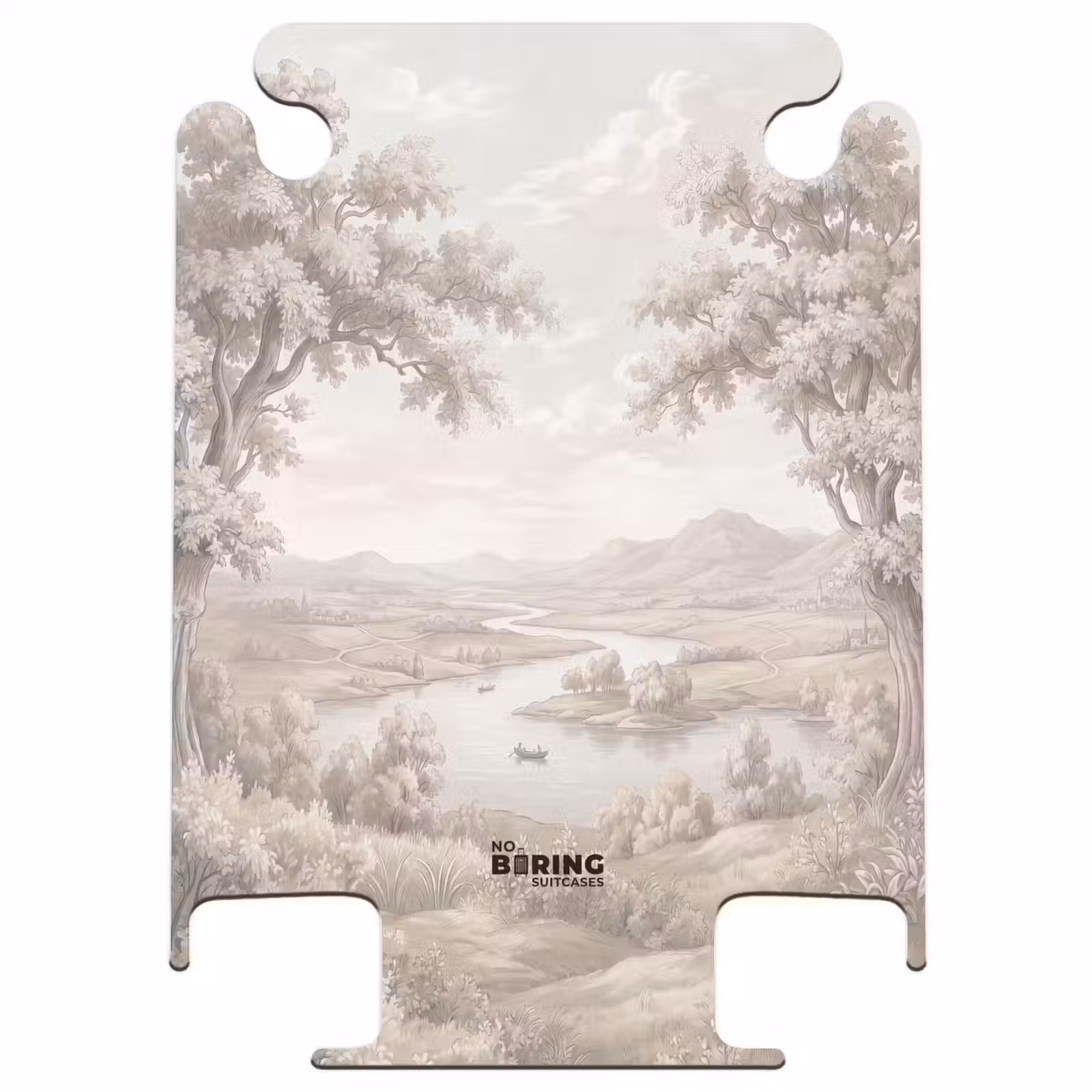 CaseSwap™ - Paysage fluvial - Montagnes - Nature - Vintage - Beige — 1