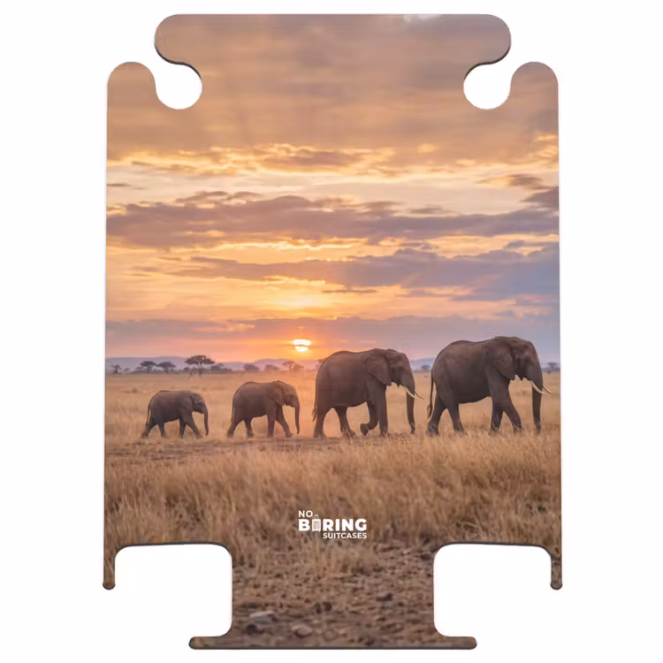 CaseSwap™ - Éléphants - Savane - Coucher de soleil - Afrique - Chaleur — 1