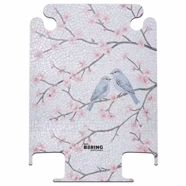 CaseSwap - Oiseau - Fleurs - Nature - Mosaïque - Rose — 1