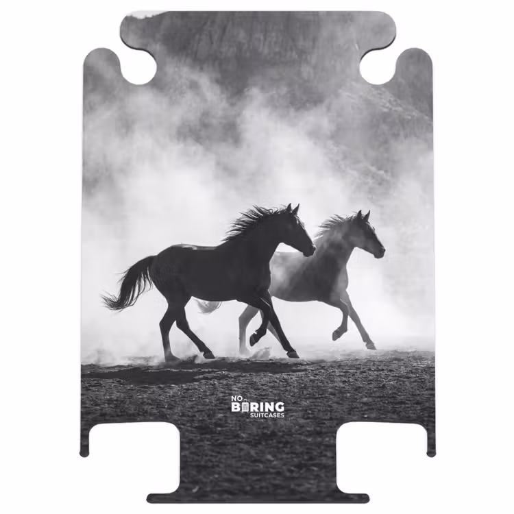 CaseSwap™ - Cheval - Tissu - Noir et blanc - Animaux — 1