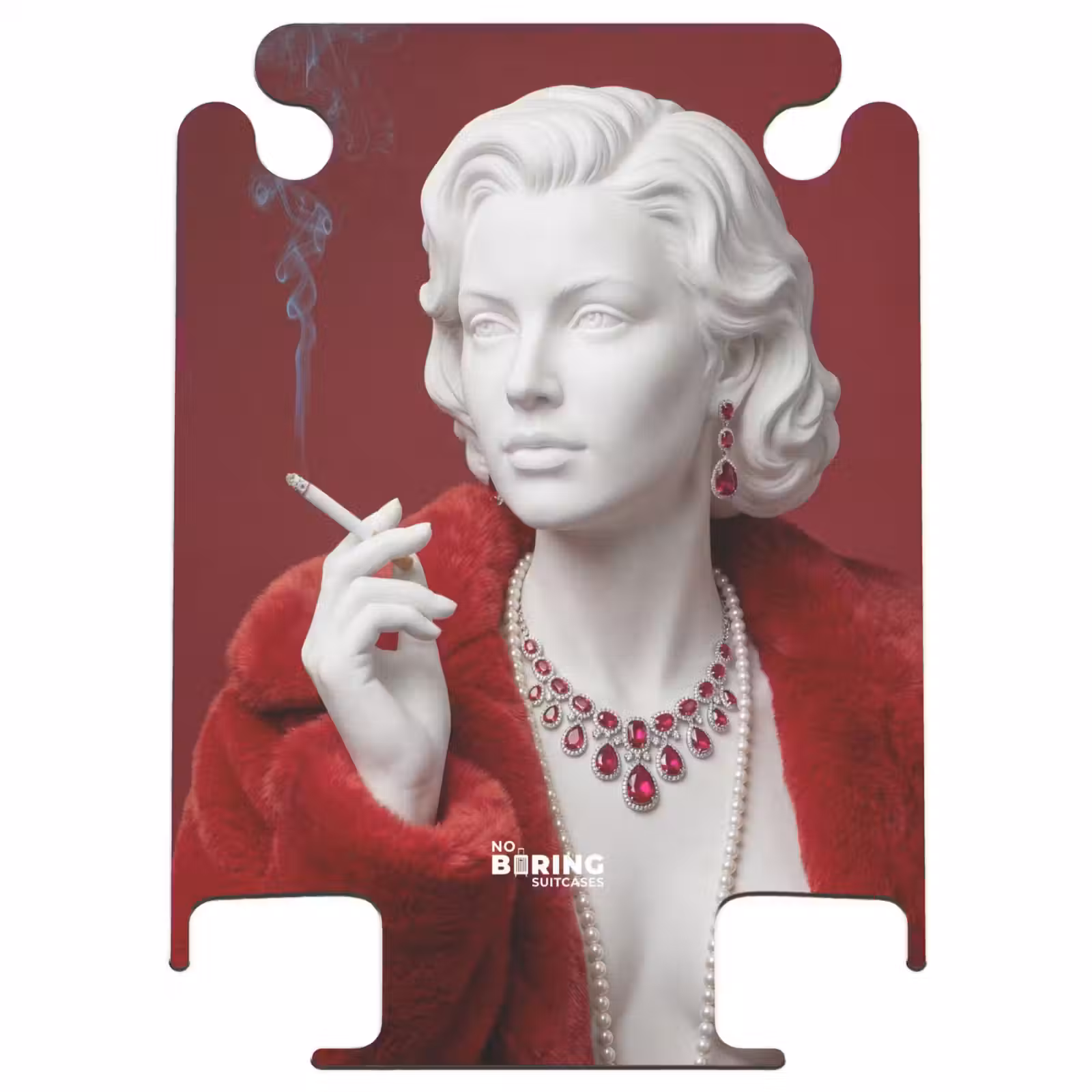 CaseSwap™ - Femme - Manteau de fourrure - Mode - Classique - Rouge — 1