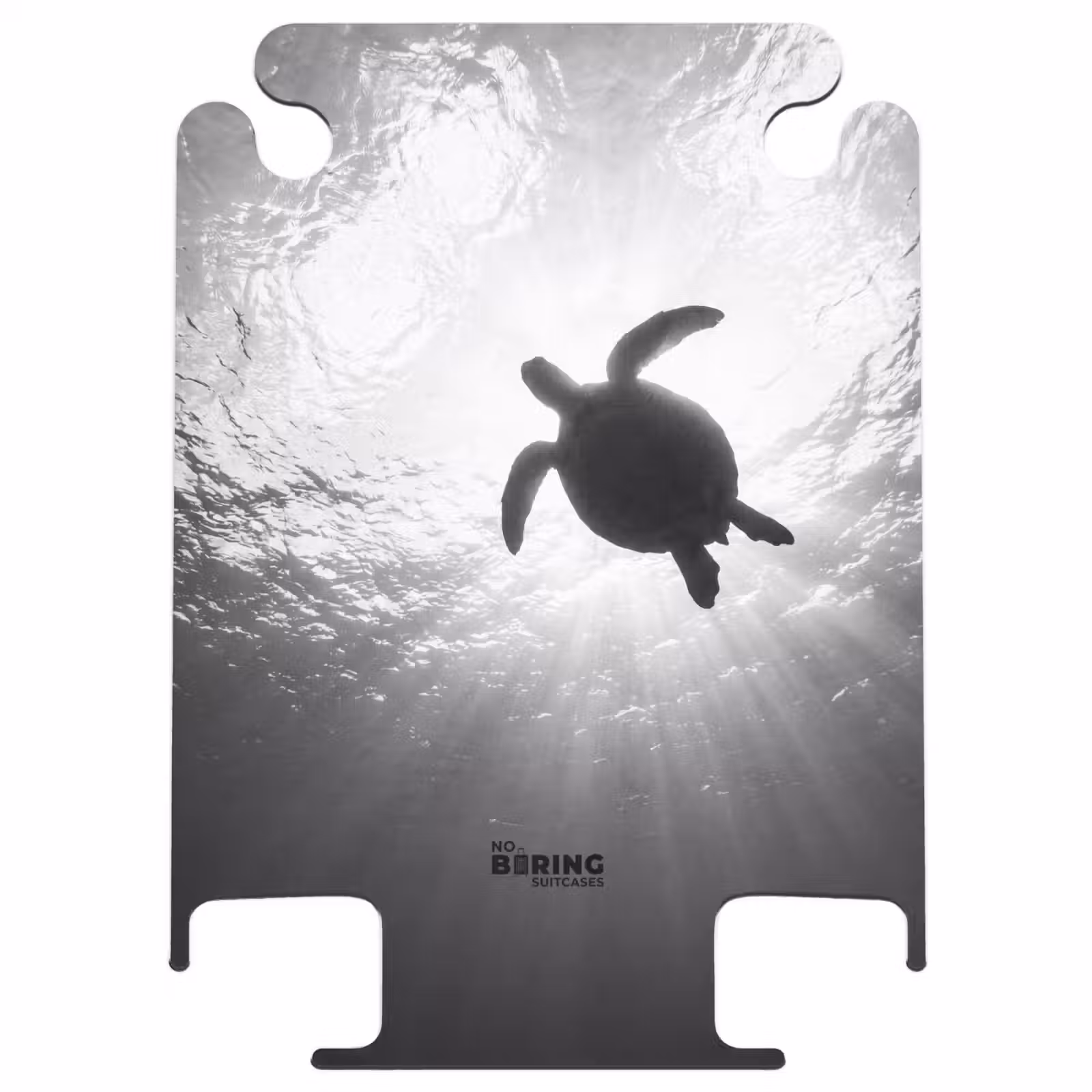 CaseSwap - Tortue - Sous l'eau - Rayons de lumière - Océan - Noir et blanc — 1