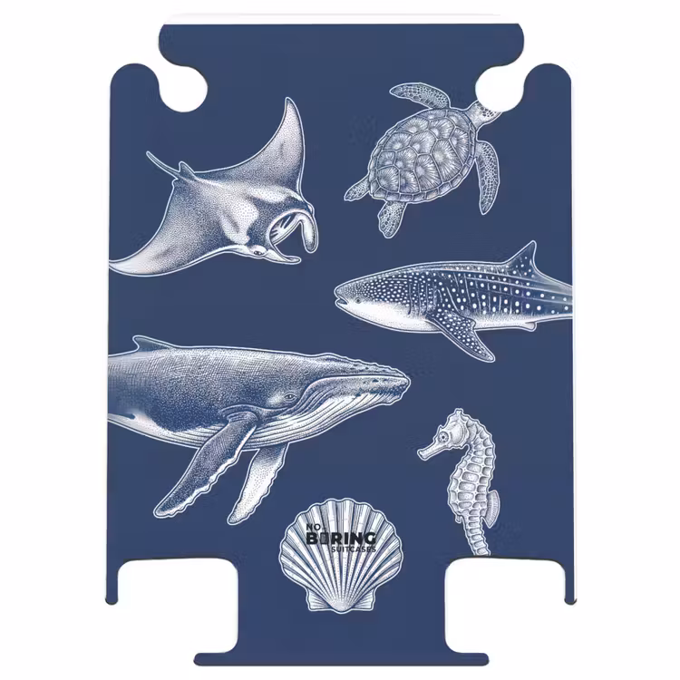CaseSwap™ - Animaux - Vie marine - Océan - Gravure - Bleu — 1