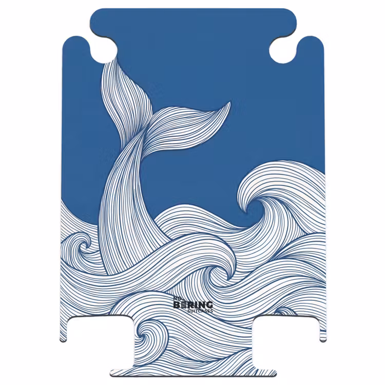 CaseSwap™ - Baleine - Queue - Vagues - Dessin au trait - Bleu — 1