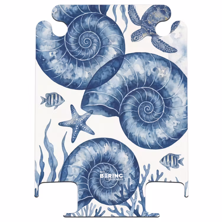 CaseSwap™ - Coquillage - Spirale - Vie marine - Aquarelle - Bleu — 1