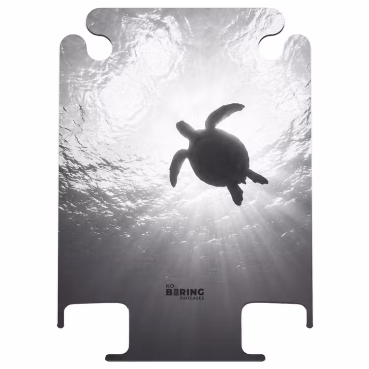 CaseSwap - Tortue - Sous l'eau - Rayons de lumière - Océan - Noir et blanc — 1