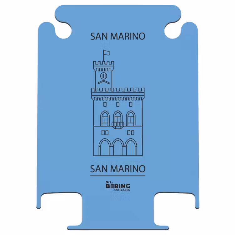 CaseSwap™ - Bâtiment - Saint-Marin - Architecture - Dessin au trait - Bleu — 1