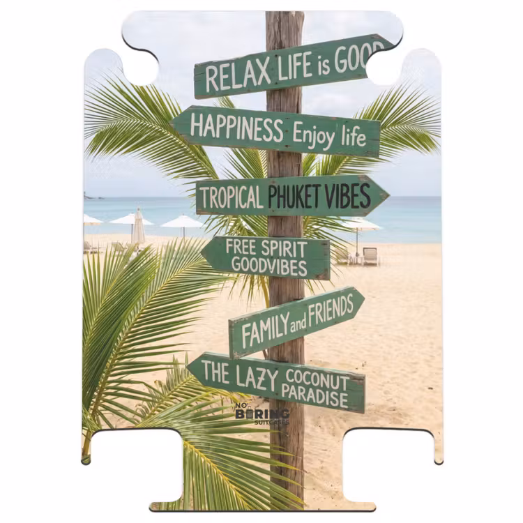 CaseSwap™ - Plage - Panneau indicateur - Palmiers - Tropical - Vert — 1