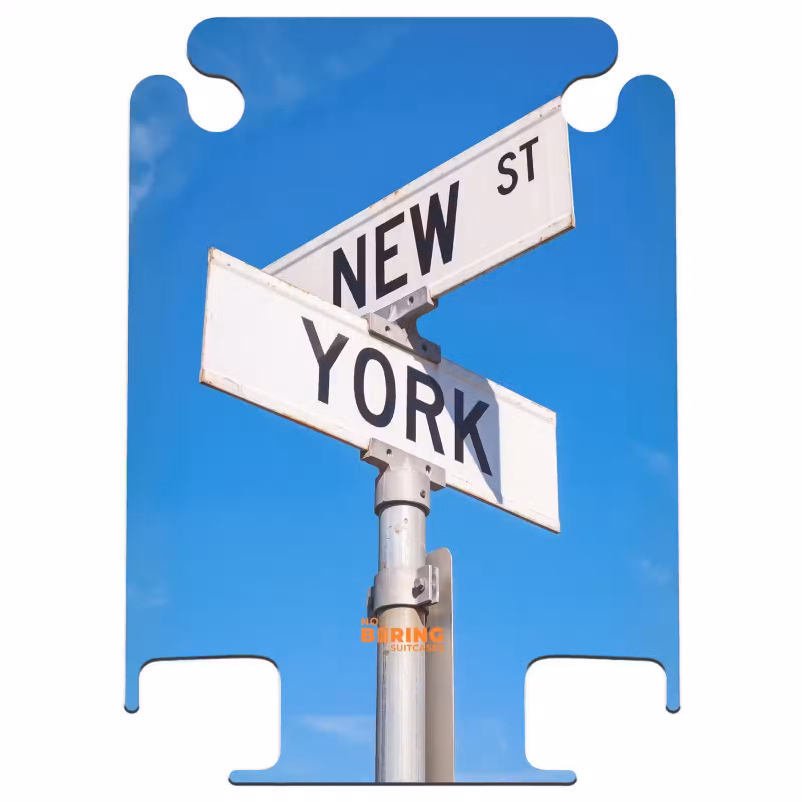 CaseSwap™ - New York - Panneau de signalisation - Ville - Urbain - Bleu — 1