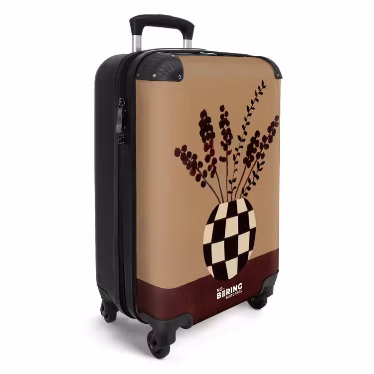 Valise - Minimaliste - Vase - Fleurs - Marron — 2
