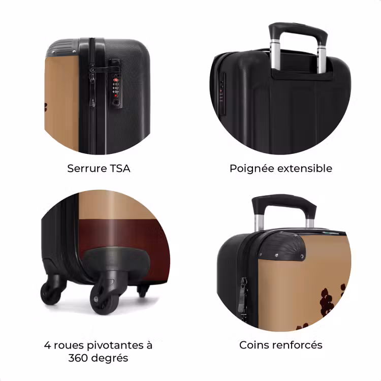 Valise - Minimaliste - Vase - Fleurs - Marron — 8