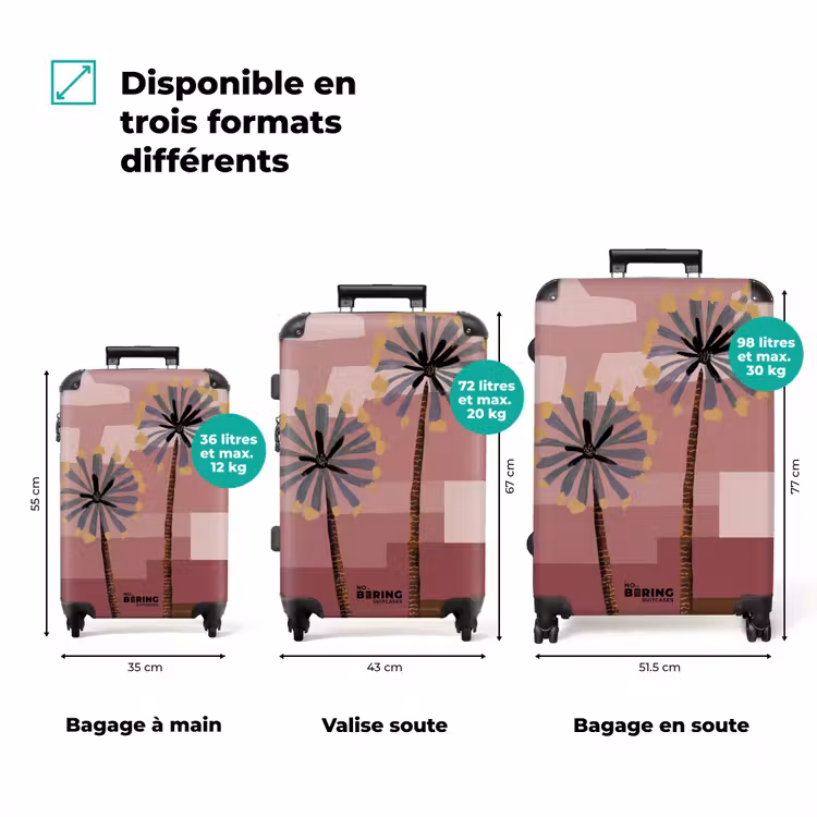 Valise - Illustration - Fleurs - Plaines - Abstrait — 3