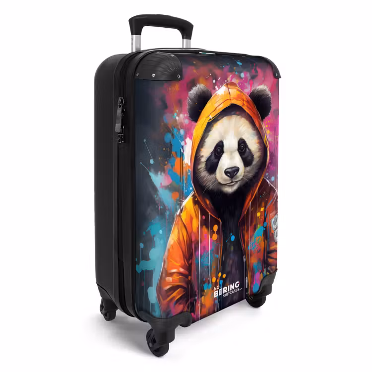 CaseSwap - Panda avec veste orange et éclaboussures de peinture — 2