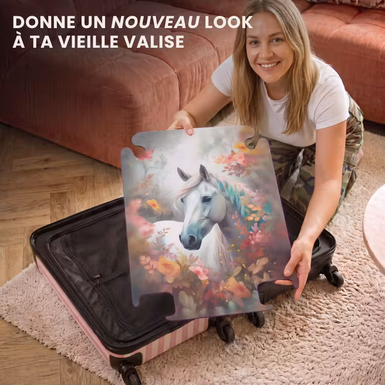 CaseSwap - Cheval blanc entouré de fleurs — 3