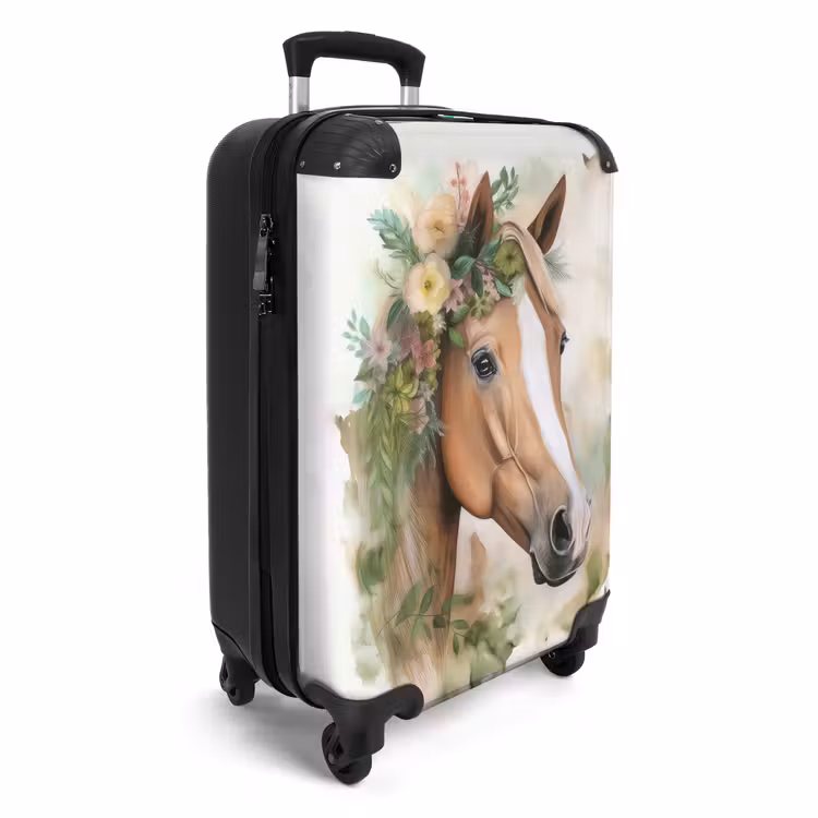 CaseSwap - Valise - Cheval - Fleurs - Nature - Aquarelle - Animaux — 2