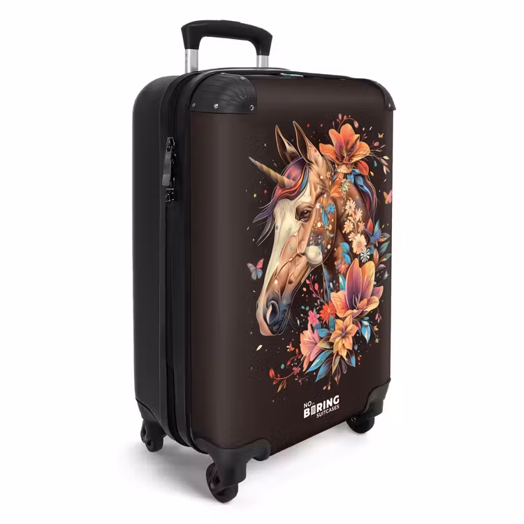 CaseSwap™ - Licorne et fleurs sur fond noir — 2