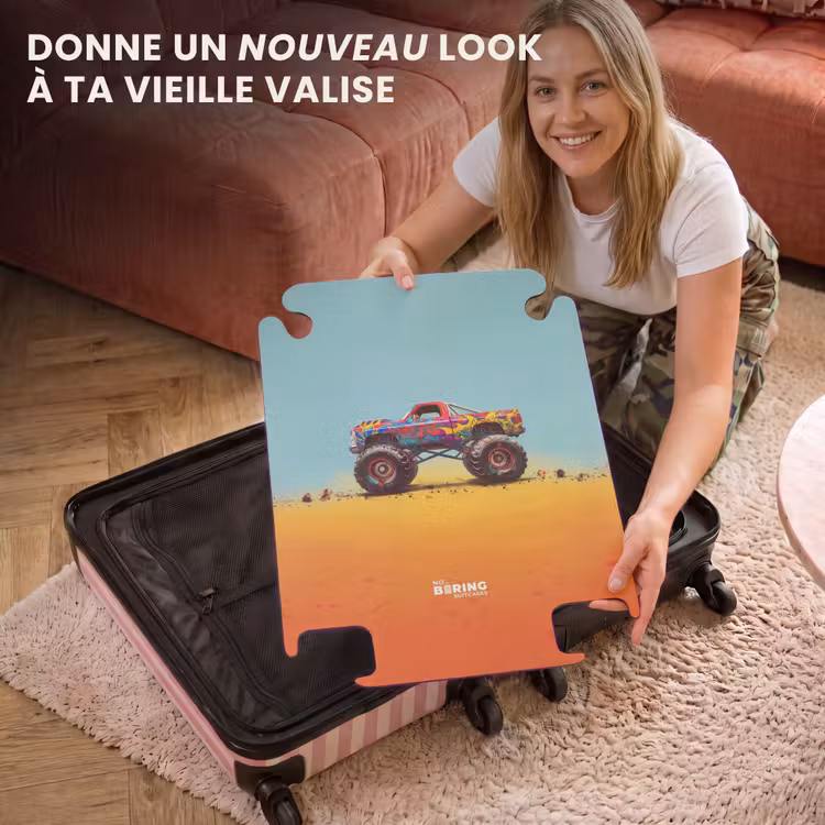 CaseSwap™ - Camion monstre avec impression de graffiti dans le sable — 3