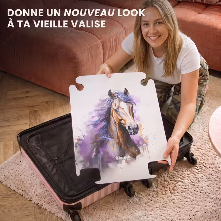 CaseSwap™ - Cheval aquarelle avec crinière violette — 3