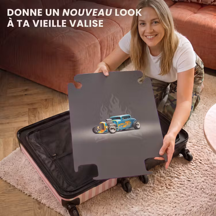 CaseSwap - Voiture bleue avec flammes grises — 3
