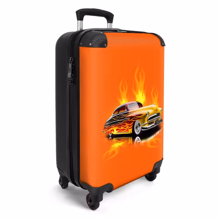 CaseSwap - Voiture jaune avec flammes jaunes — 2
