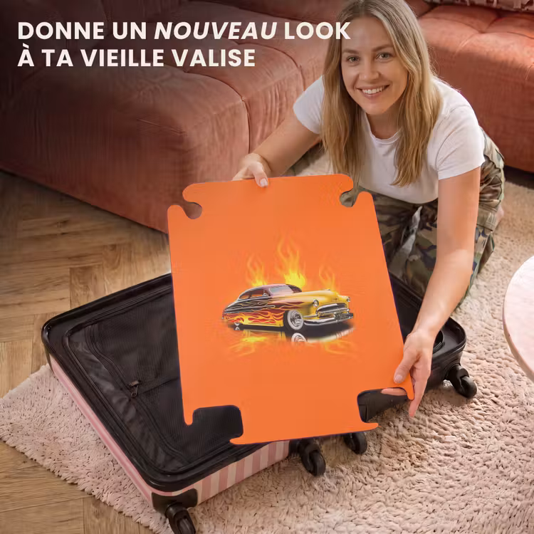 CaseSwap - Voiture jaune avec flammes jaunes — 3