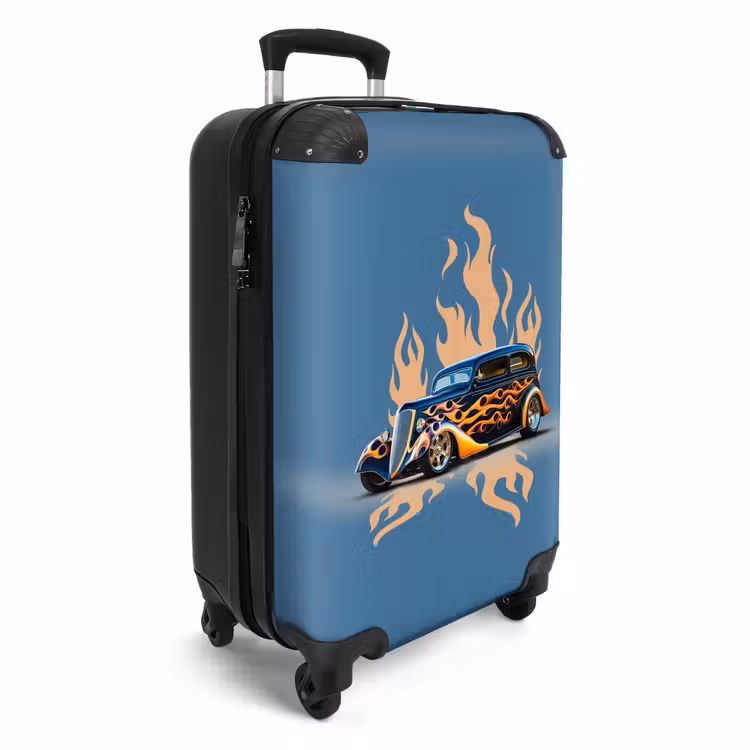 CaseSwap - Voiture noire avec flammes beiges — 2