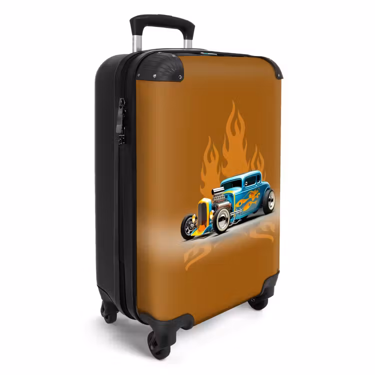 CaseSwap - Voiture bleue avec flammes jaunes — 2