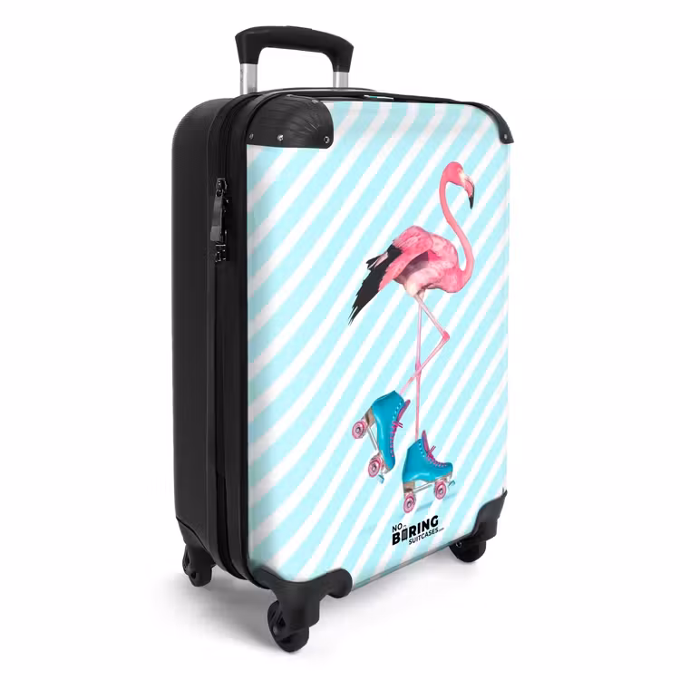CaseSwap - Flamant rayé sur patins à roulettes — 2