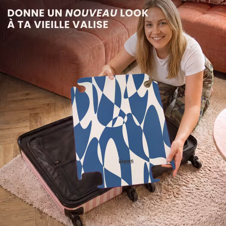 CaseSwap™ - Abstrait - Formes bleues/blanches — 3
