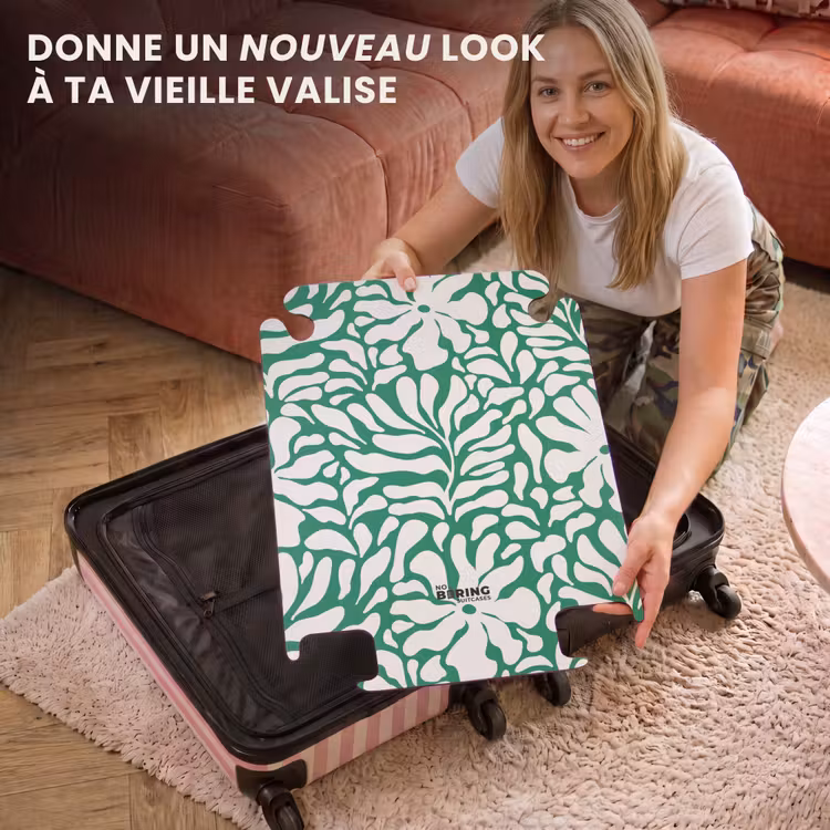CaseSwap™ - Abstrait - Motif floral vert/blanc — 3