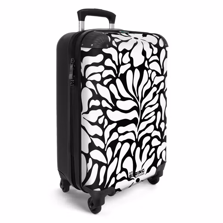 CaseSwap™ - Abstrait - Motif floral noir et blanc — 2