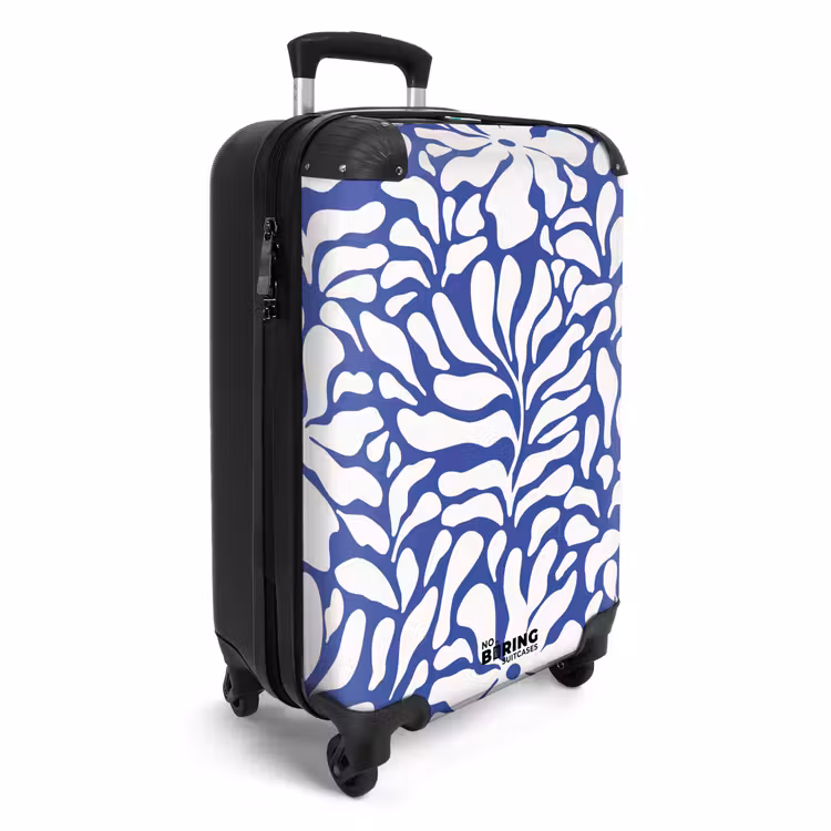 CaseSwap™ - Abstrait - Motif floral bleu/blanc — 2