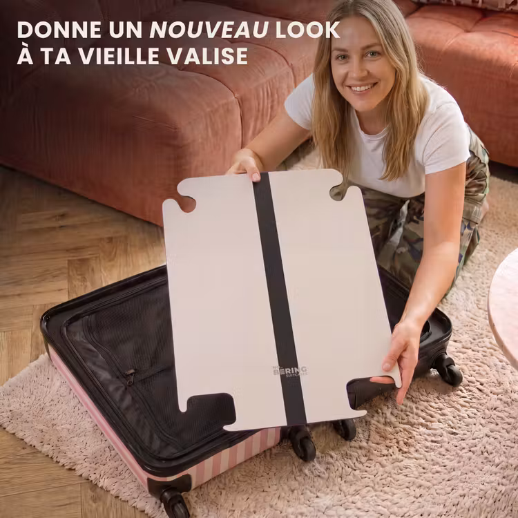 CaseSwap™ - Minimal - Beige avec une bande noire — 3