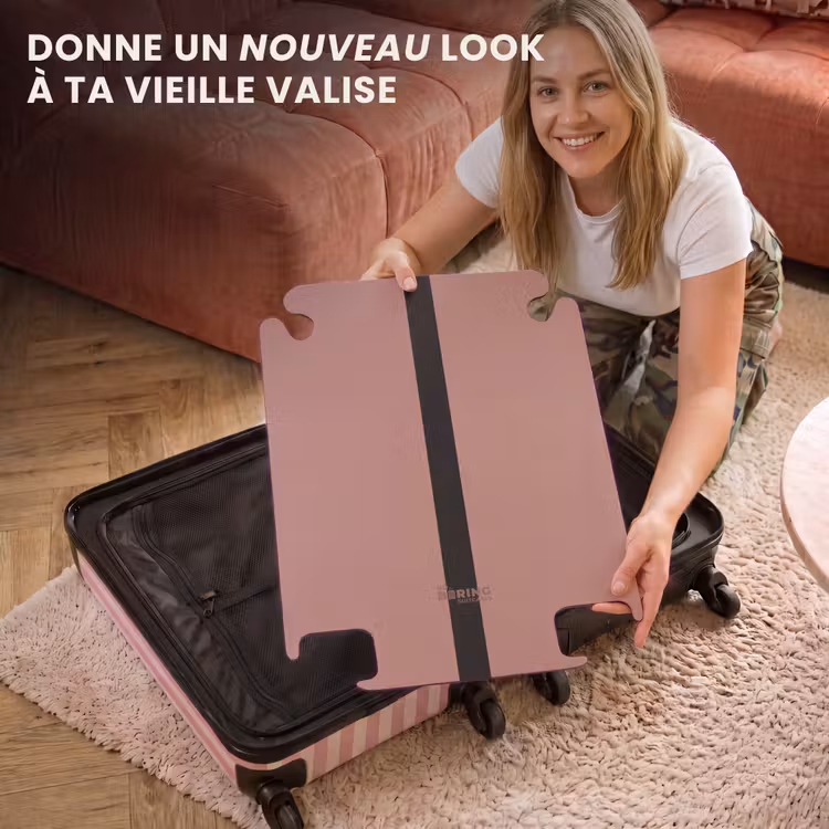 CaseSwap™ - Minimal - Bois de rose avec une rayure noire — 3
