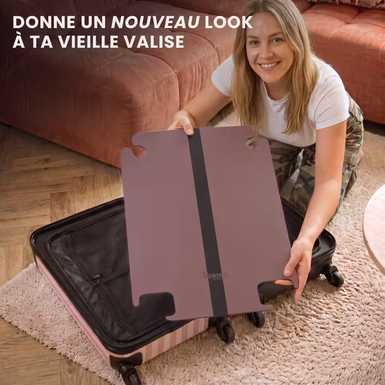 CaseSwap™ - Minimal - Marron avec une rayure noire — 3