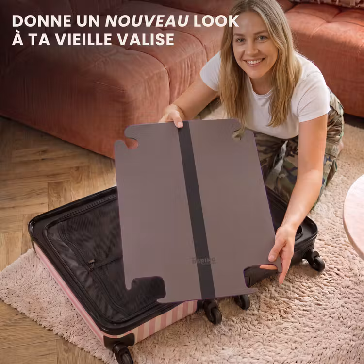 CaseSwap™ - Minimal - Brun foncé avec une rayure noire — 3