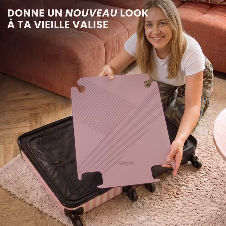 CaseSwap™ - Minimal - Lignes entrecroisées sur bois de rose — 3