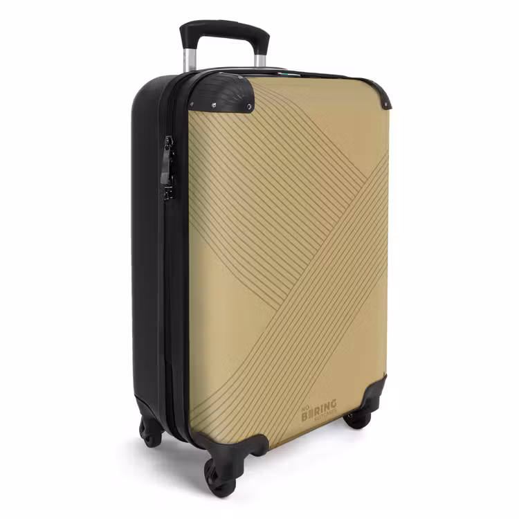 CaseSwap™ - Minimal - Lignes entrecroisées sur fond beige doré — 2