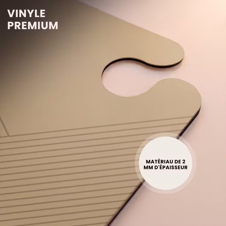 CaseSwap™ - Minimal - Lignes entrecroisées sur fond beige doré — 5