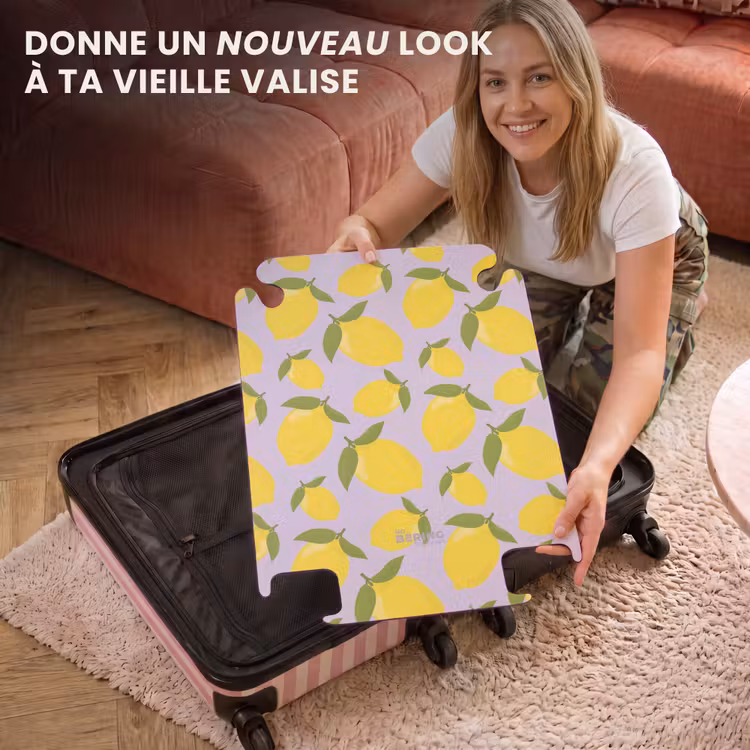 CaseSwap™ - Pastel - Citrons sur fond violet lavande — 3