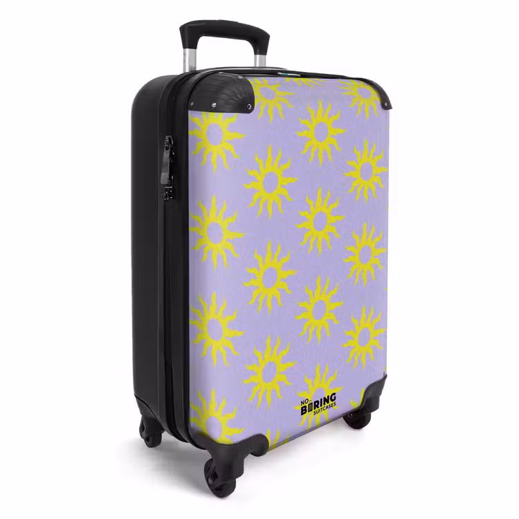 CaseSwap™ - Motifs - Motif de soleil sur fond violet lavande — 2