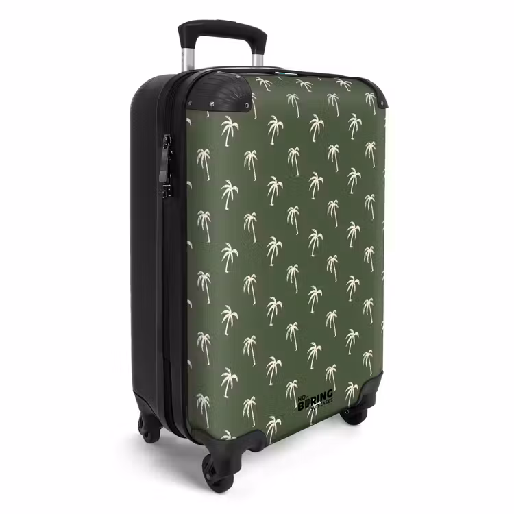 CaseSwap™ - Motifs - Petits palmiers sur vert olive foncé — 2