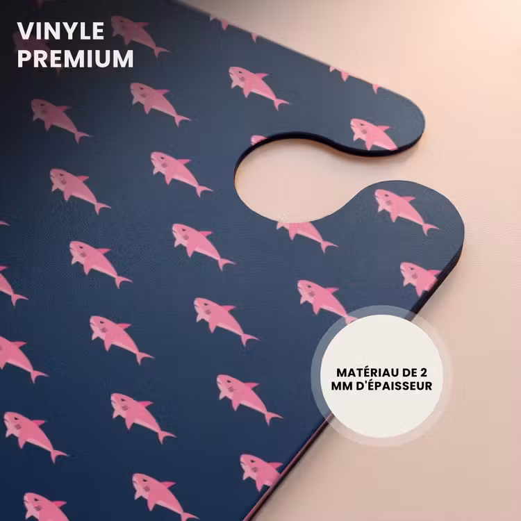 CaseSwap - Motifs - Requins roses sur fond bleu foncé — 5