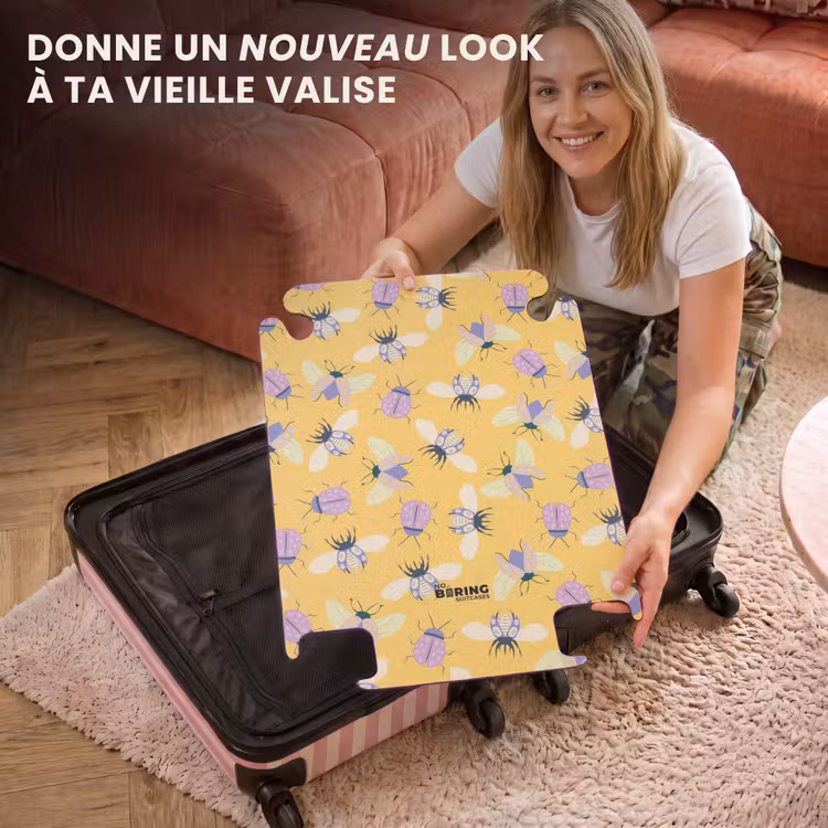 CaseSwap™ - Souvenirs d'été - Motif joyeux d'insectes sur fond jaune — 3
